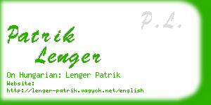 patrik lenger business card